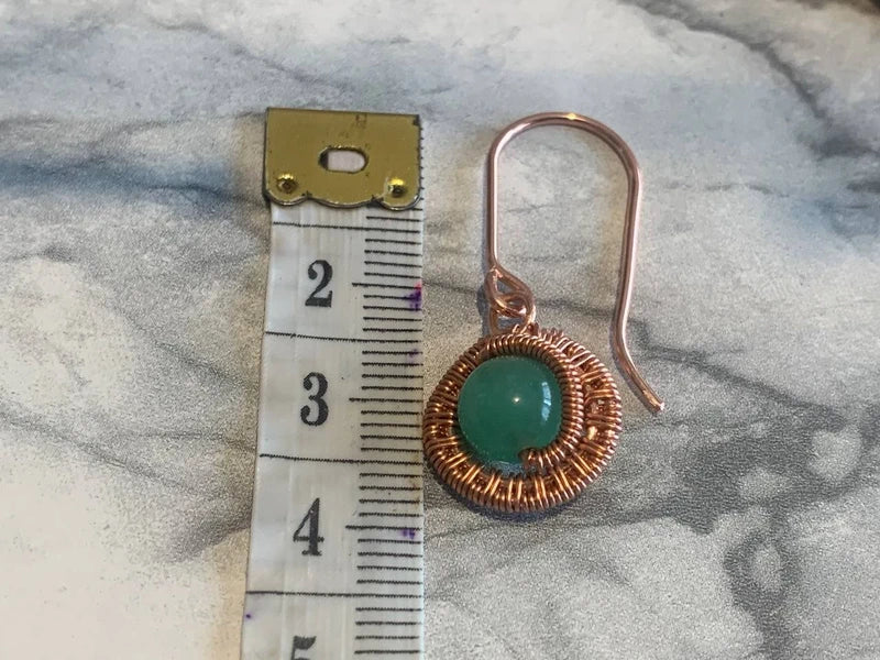 Parure Artigianale in Rame rosa con Giada Verde – Equilibrio, Serenità e Bellezza Naturale