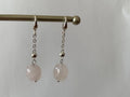 Orecchini artigianali in argento 925 con quarzo rosa naturale #amore #pietrenaturali