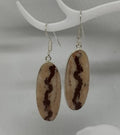 Orecchini artigianali con diaspro zebra naturale cabochon