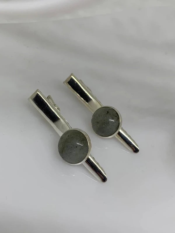 Forcina Capelli Labradorite Naturale 12mm Acciaio Inox | Protezione e Magia