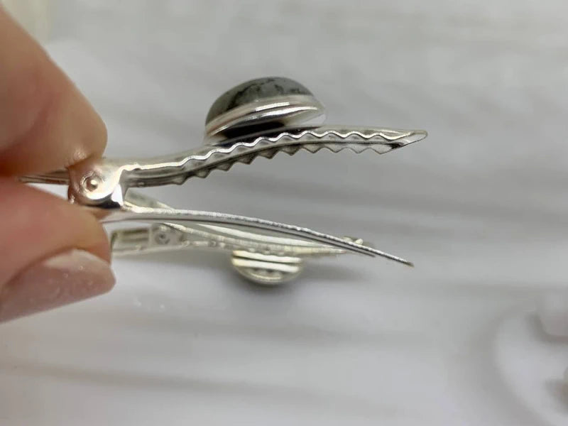Forcina Capelli Labradorite Naturale 12mm Acciaio Inox | Protezione e Magia