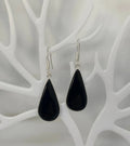 Orecchini artigianali con onice nero naturale