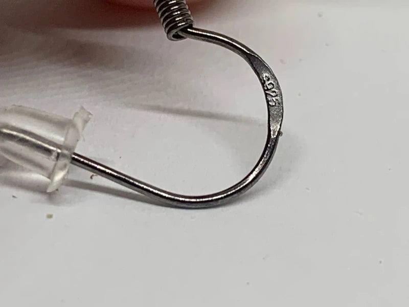 Orecchini con quarzo ialino avvolto in filo e ganci argento 925 placcato
