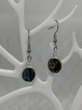 Orecchini pendenti con abalone 6x8 mm