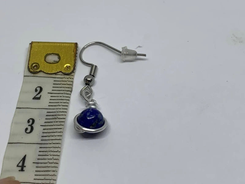 Orecchini pendenti con lapislazzuli 6 mm