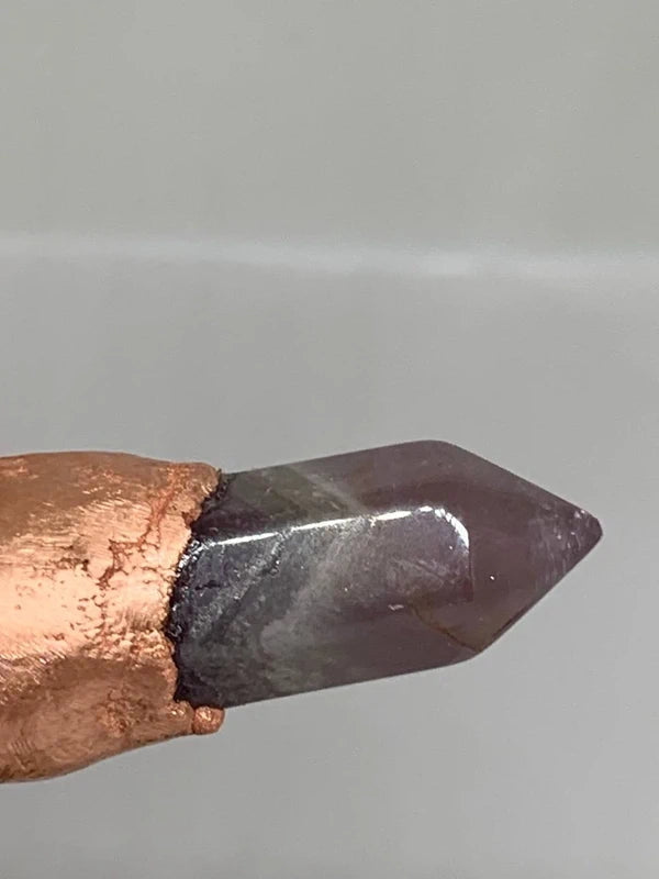 Ciondolo ametista naturale elettroformato rame puro design artigianale unico