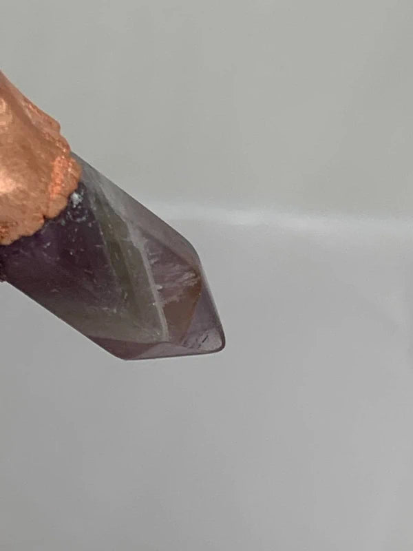 Ciondolo ametista naturale elettroformato rame puro design artigianale unico