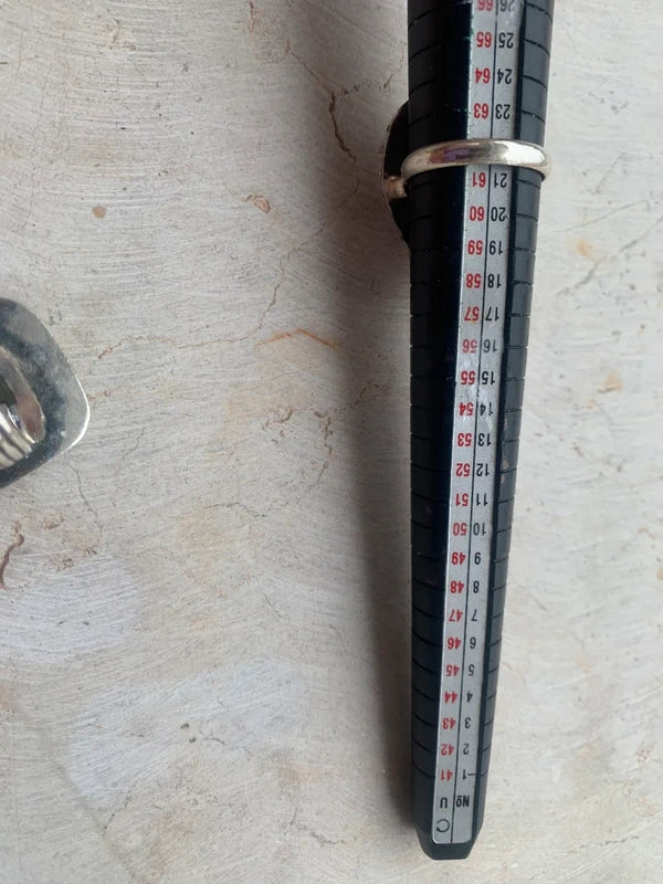 Anello artigianale con Diaspro naturale a goccia in ottone placcato argento 925 Tg. 22
