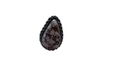 Anello artigianale con Diaspro naturale a goccia in ottone placcato argento 925 Tg. 22